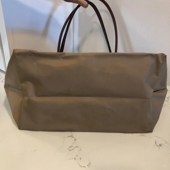 Longchamp Lepilage Tan Canvas Tote - Picture 7 of 8